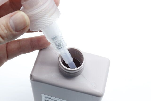 セリアのポンプボトル フォトラベル 300mLの詰め替え