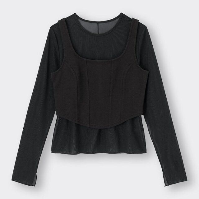 2024年春GUの値下げレディース黒トップス