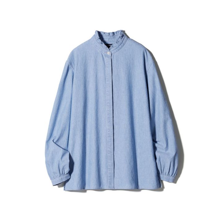 UNIQLO / INES DE LA FRESSANGE PARIS ダンガリーフリルシャツ