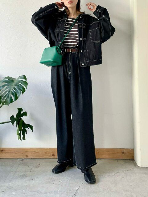 春のデニムジャケットコーデ