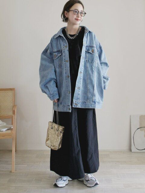 春のデニムジャケットコーデ