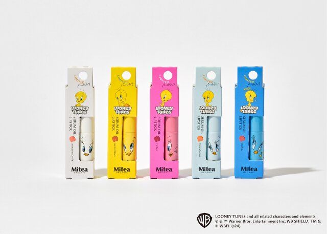 ミティア オーガニックのトゥイ―ティーコラボのセラムオイルリップスティック／限定パール入り