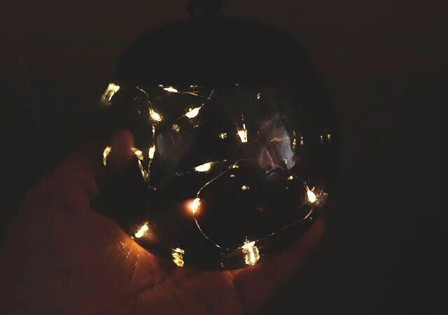 ダイソーのソーラーライト 吊りタイプ（クリップ付）の光り方