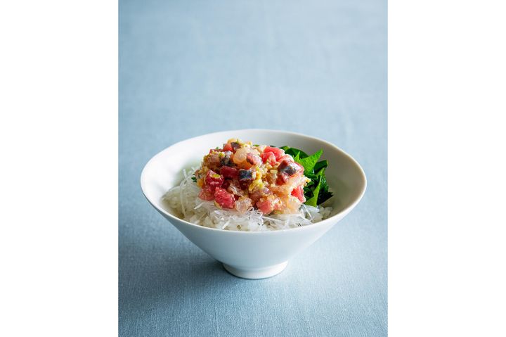 刺身魚の味噌和え丼