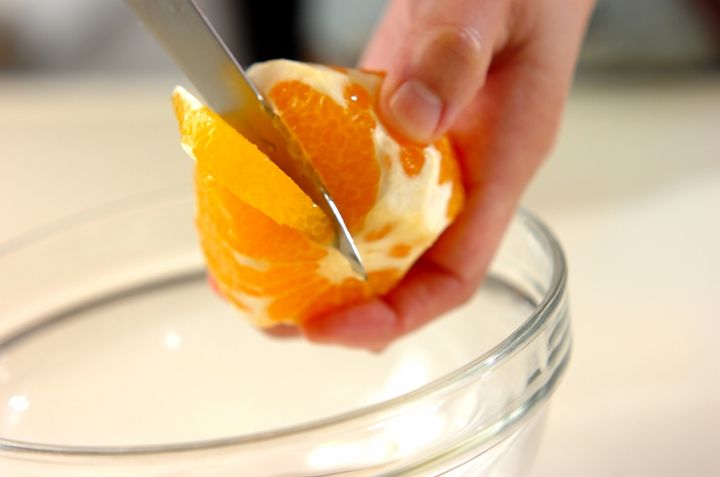 ハッサクみつ豆の下準備1