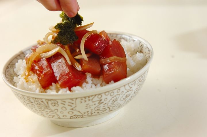 マグロの漬け丼の作り方2