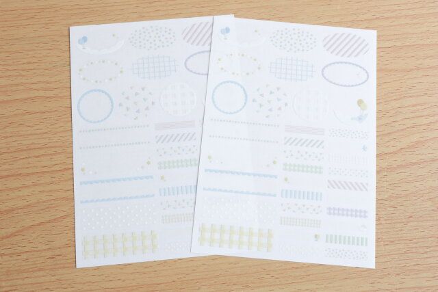 セリアのおなまえシール パターン 70片