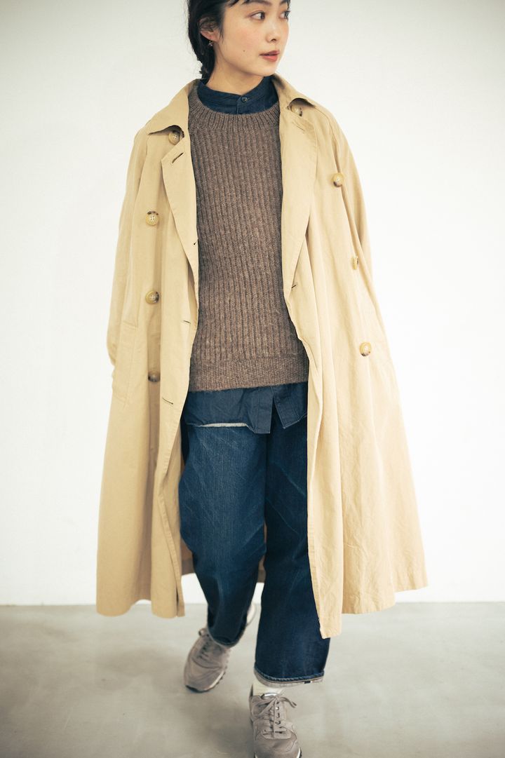 トレンチコート着まわし2選。春の正解はデニム or ワンピース？【FUDGE FRIEND おしゃれさんの毎日コーディネート】