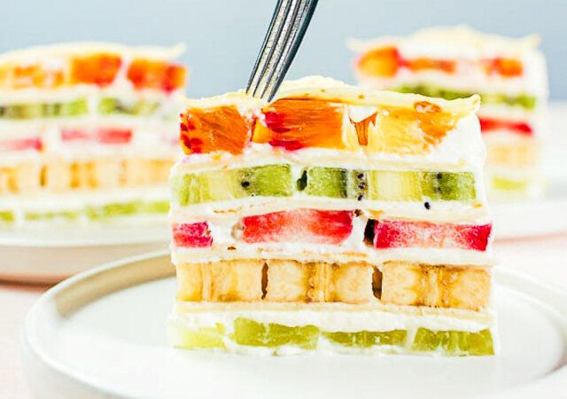 フルーツミルクレープ レシピ 完成