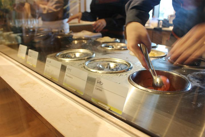 など計5種類のアイスから好きなアイスをセレクト