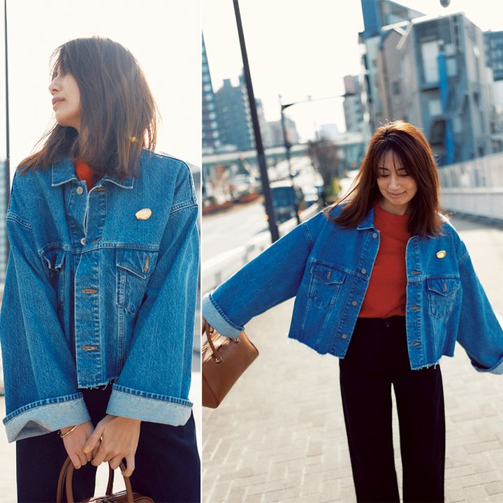 東原亜希,Gジャン,デニム,デニムジャケット,春コーデ,春アウター