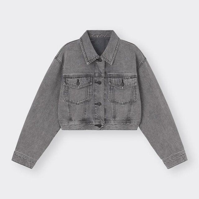 GUのデニムクロップドジャケット