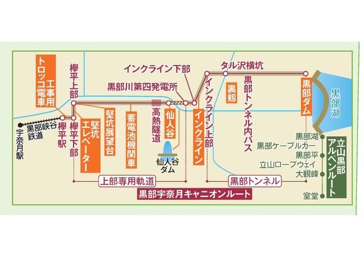 「黒部宇奈月キャニオンルート」に行くには旅行会社のツアーに参加しましょう