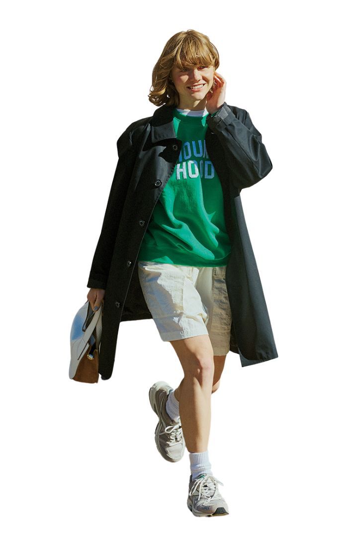 ハーフパンツで春らしさを演出したコーデ【本日のFUDGE GIRL-4月5日】