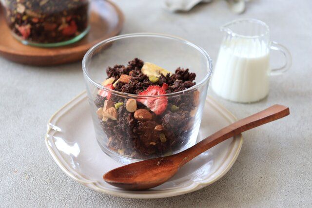 チョコバナナグラノーラ レシピ 完成