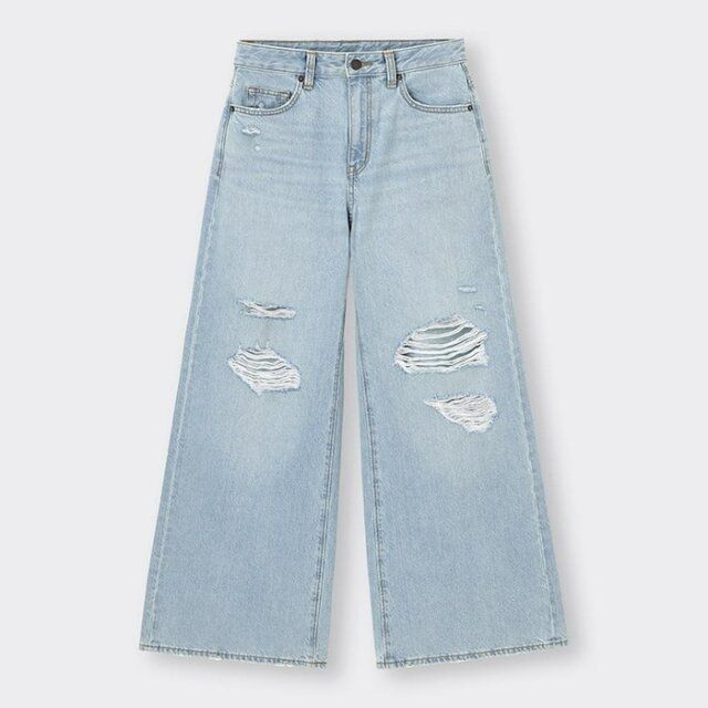 GUのワイドデニムパンツ