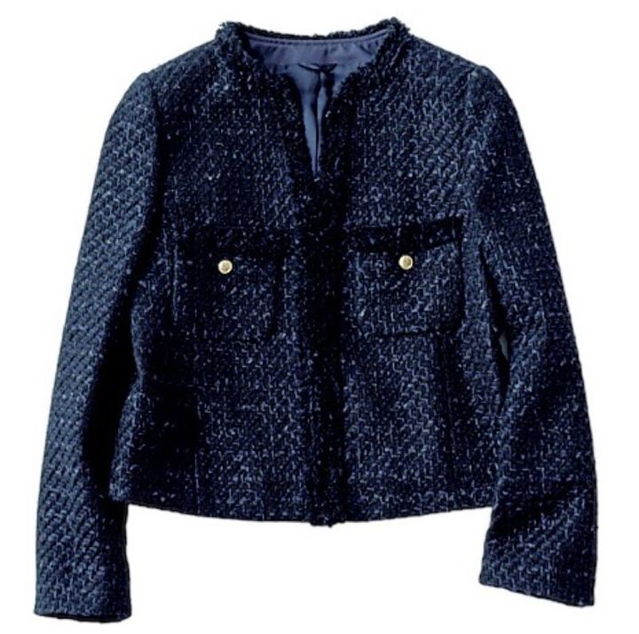 アナイのツイードジャケット ネイビー