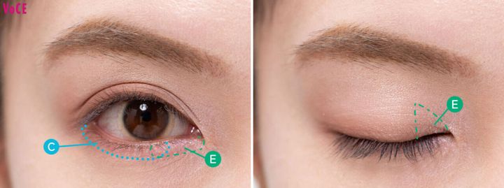 〈２〉涙袋と目頭にラメをのせてアイシャドウは完成！