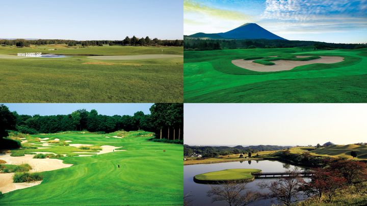 北海道〈ザ・ノースカントリーゴルフクラブ〉、茨城〈PGM石岡ゴルフクラブ〉、山梨〈富士クラシック〉、茨城〈新・西山荘カントリー倶楽部〉