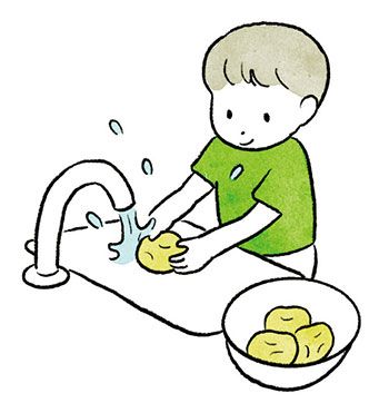 本物の野菜を使って。 0 ・ 1 ・ 2 歳の心を育てる台所あそび【最新号からちょっと見せ】の画像1