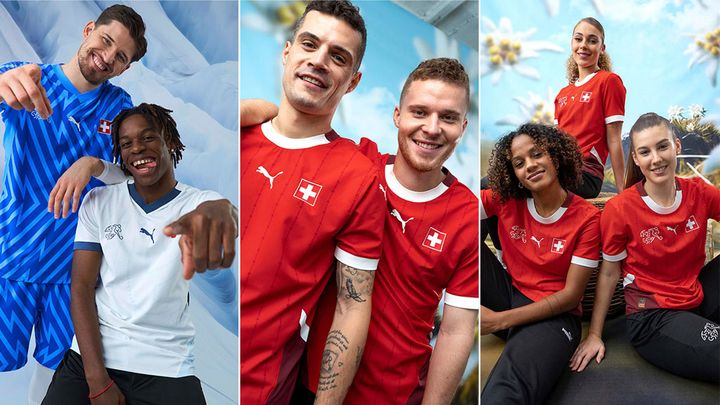 スイス代表、EURO2024に向けた新ユニフォーム発表！アウェイは「欧州でいちばん宇宙に近い駅」をデザイン