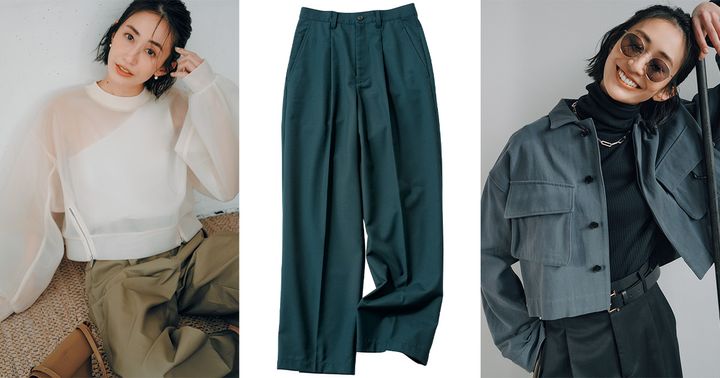 神山まりあ,シアートップス,透けトップス ,メゾンスペシャル,ワイドパンツ,カラーパンツ,シンゾーン,アウター,ショート丈アウター,ブルゾン,神山まりあ