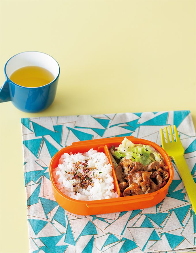 豚こまとキャベツですぐできる！ 2食材弁当「豚こまのしょうが焼き弁当」【最新号からちょっと見せ】の画像1