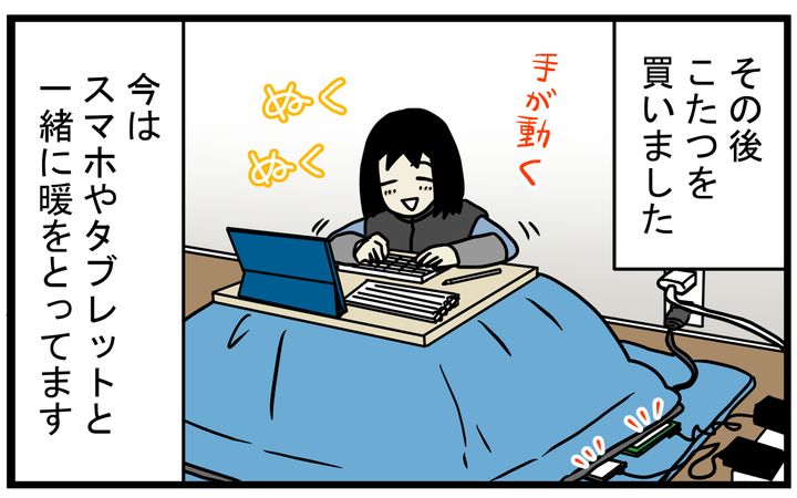 私はこたつを買った