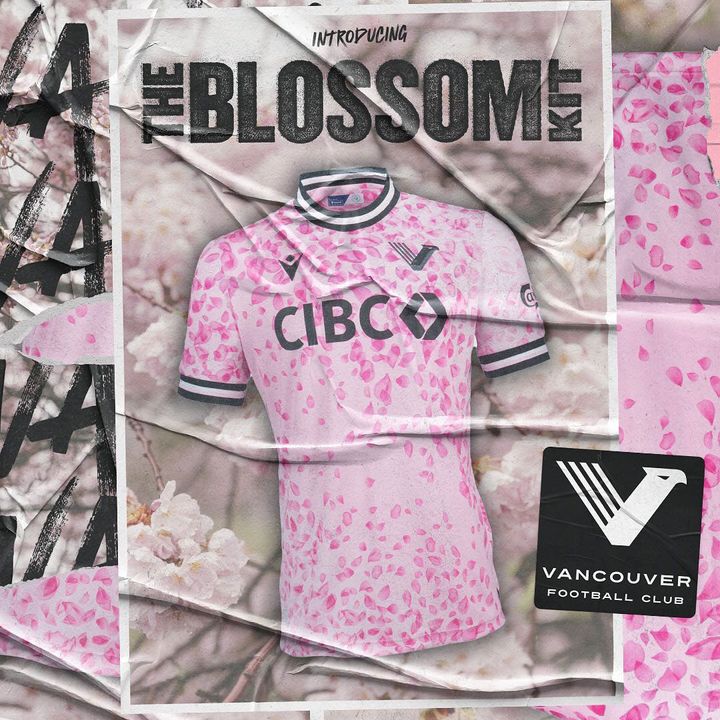 「神戸と横浜が贈った桜」が“原点”！バンクーバーFC、咲き誇る桜を描いた新ユニフォームが登場