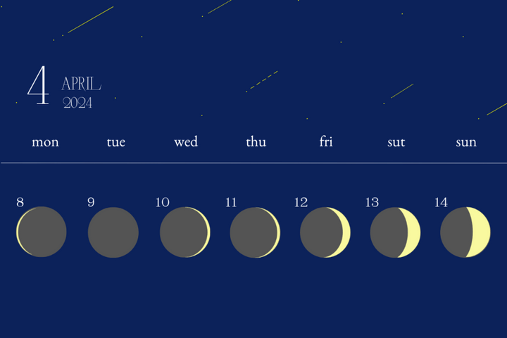 今日の月の満ち欠けカレンダー 月齢の様子