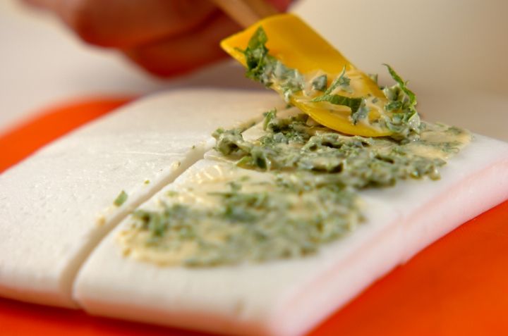 ハンペンのしそマヨ焼きの作り方1