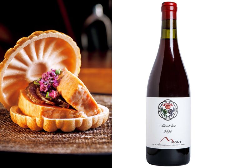 横浜『おか田』の「鮟肝と奈良漬最中」と「Montrlot」