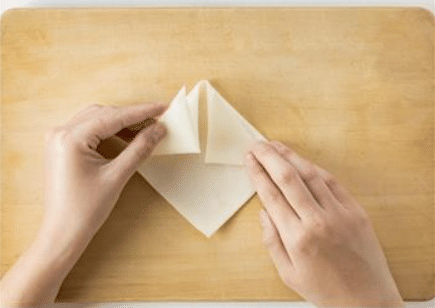 春巻きの皮折り畳み画像