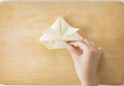 春巻きの皮折り畳み画像