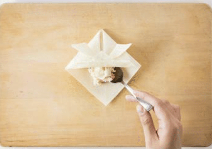 春巻きの皮折り畳み画像