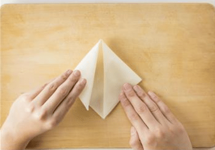 春巻きの皮折り畳み画像