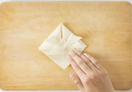 春巻きの皮折り畳み画像