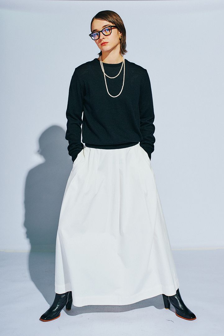 春は白いロングスカートでシックにきめて【本日のFUDGE GIRL-4月10日】