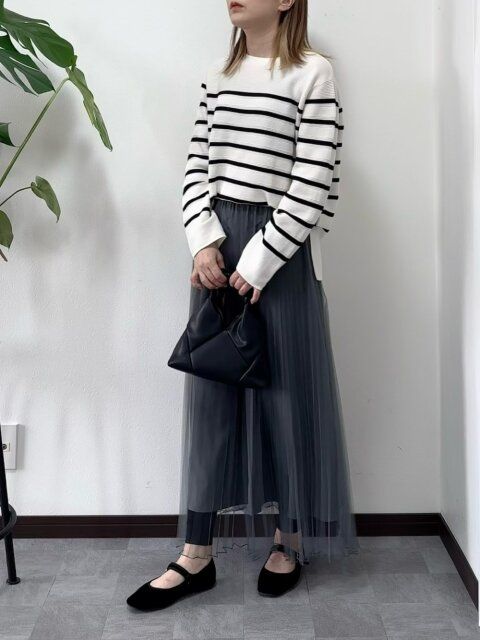 春のモノトーンコーデ