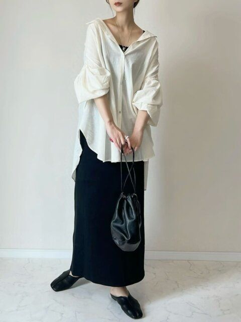 春のモノトーンコーデ