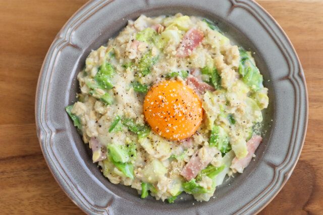 春キャベツのオートミールリゾット レシピ 完成