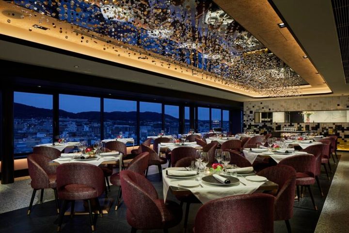 フォションホテル京都のレストラン 清水寺が見える景観