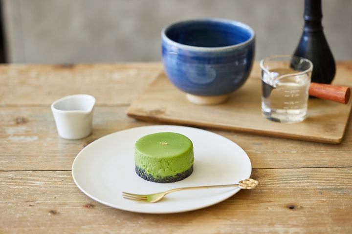 「抹茶チーズケーキセット」680円＋「お抹茶」610円