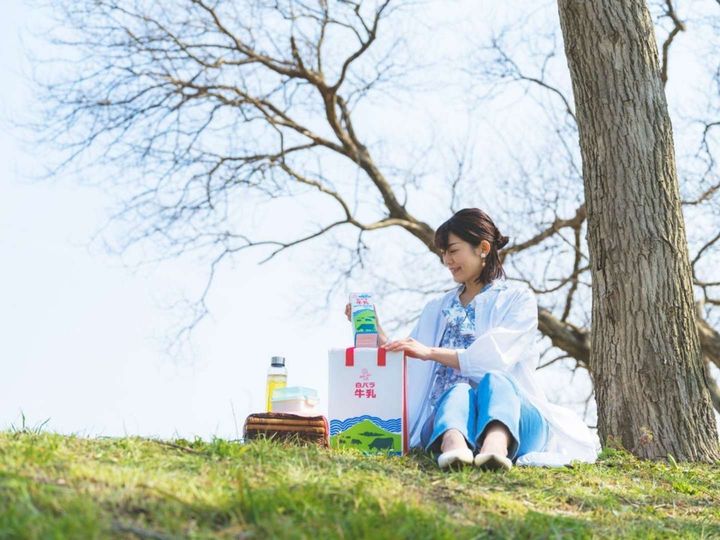 ピクニックで1リットル牛乳！？ 