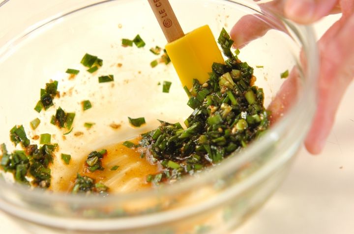 ナスのニラ和えの作り方1