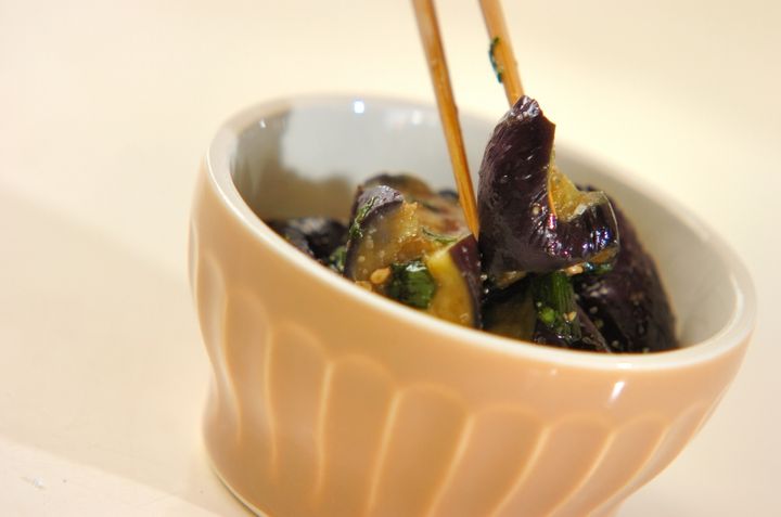 ナスのニラ和えの作り方2