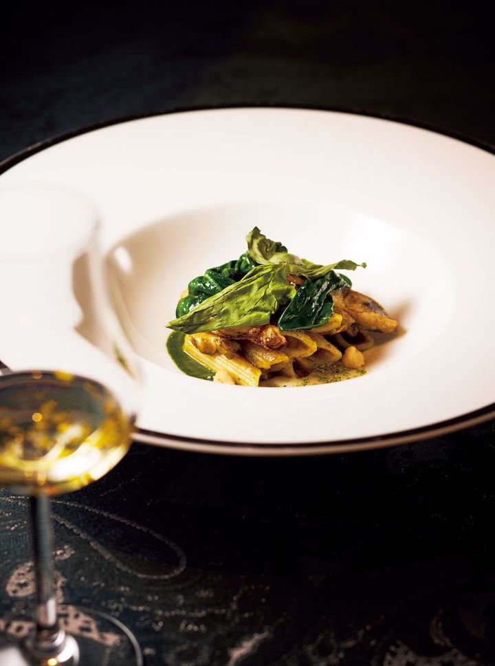 元町・中華街『SALONE2007』の「ペンネ アル ゴルゴンゾーラ プロフーモ ディ ジャポネーゼ」