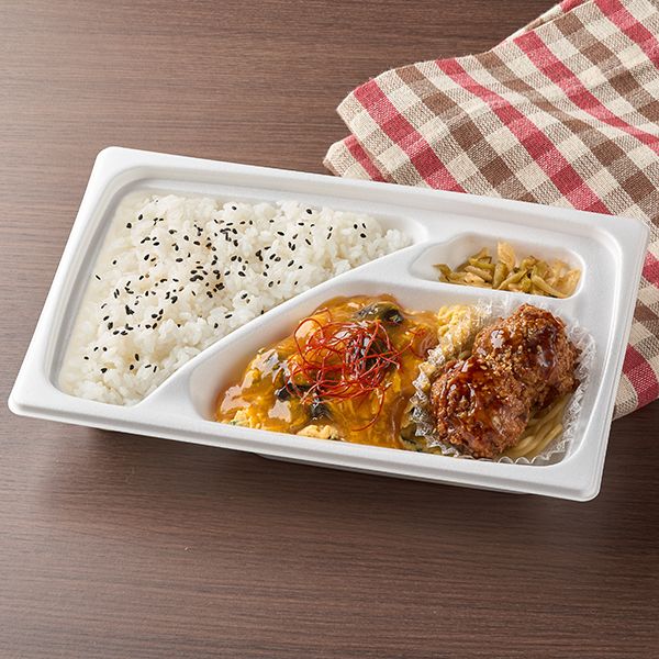 ふんわり甘酢肉団子&ニラ玉弁当