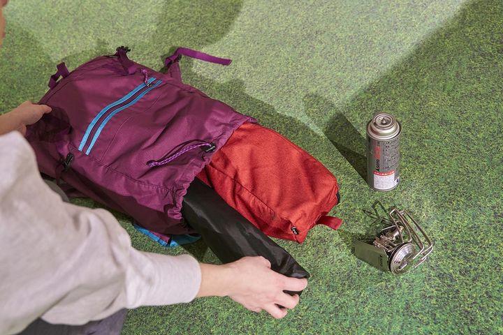 普段使いのリュックに全てを入れてみると余裕ですっぽり入る！