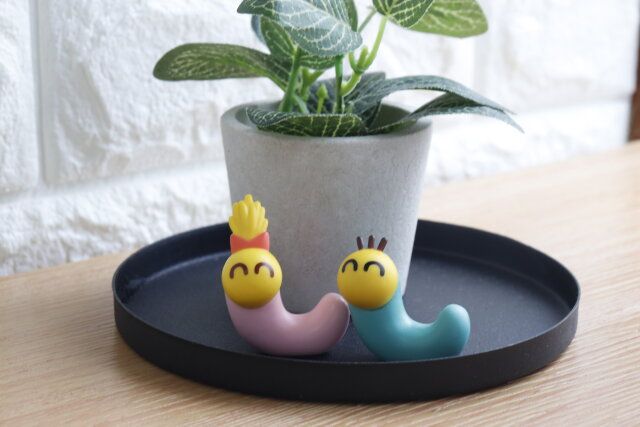 セリアのニャッキ！ インテリアミニフィギュアを飾った様子